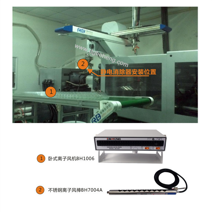自動(dòng)化機(jī)械手注塑機(jī)靜電消除